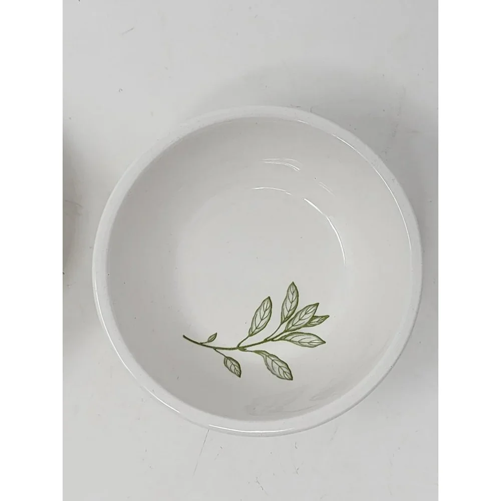 Harry & David‎ Ceramic Dipping Bowls 3-Piece Set Herb Pattern
